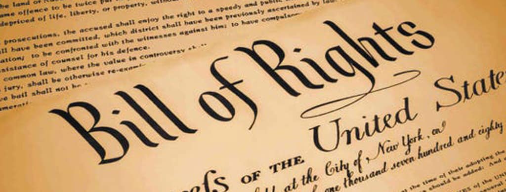 Photo of the US Bill of Rights