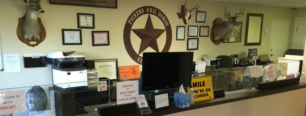 Inside Pickens Bail Bonds Office