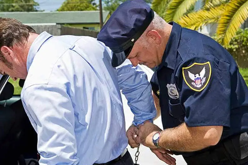 A man being arrested